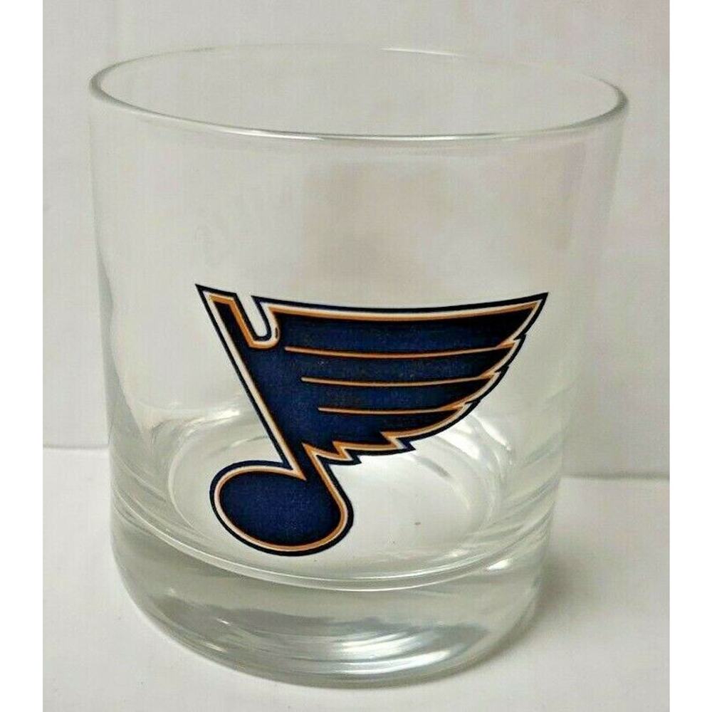 St. Louis Blues hockey ETCHED Jack Daniels old no. 7 whiskey glass‎